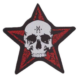 Biker patch - Red Star Skull