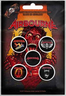 Airbourne button set - Breakin Outta Hell
