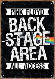 Pink Floyd metal sign Back Stage Area