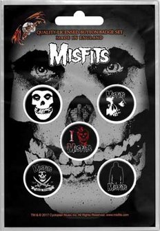 Misfits button set - Skull