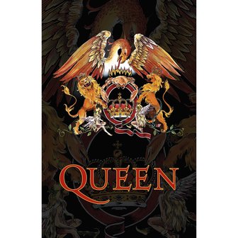 Queen textielposter - Crest Logo