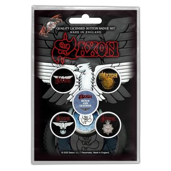 Saxon button set - Wheels Of Steel