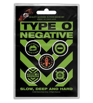 Type O Negative button set - Slow, Deep &amp; Hard