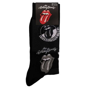 The Rolling Stones sokken - Established 1962 ZwartWit