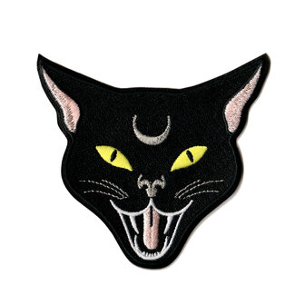 Zwarte kat patch - Halve Maan