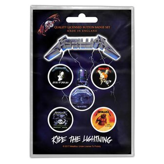 Metallica button set - Ride The Lightning
