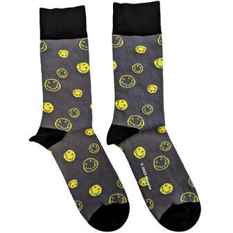 Nirvana sokken - mixed Happy Faces