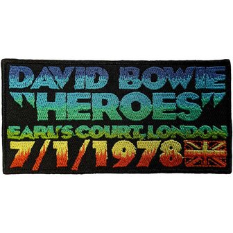 David Bowie patch - Heroes Earls Court 