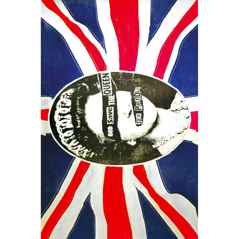 Sex Pistols textielposter - God Save The Queen