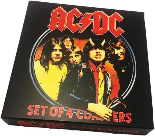 AC/DC onderzetters cadeau set - Highway to Hell