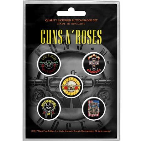 Guns N Roses button set - Bullet logo