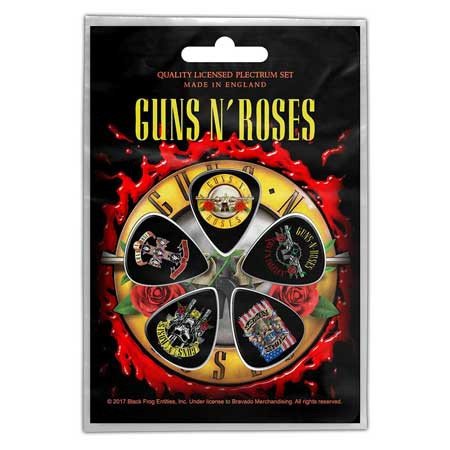 Guns N' Roses plectrum set 'Bullet logo'